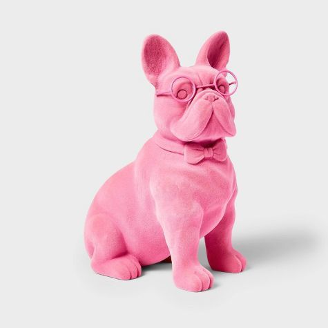 Pink Frenchie Statue 