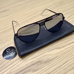 QUAY Australia X Kylie Jenner Iconic Aviator Sunglasses Black Frame
