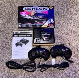 SEGA GENESIS MINI CONSOLE WITH VIDEO GAME & CONTROLLERS