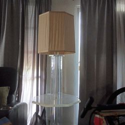 Retro Style 1970 Style Lamp Clear With Table