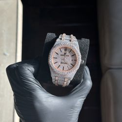 Moissanite VVS1 ICED OUT WATCH (PASSES DIAMOND TESTER)