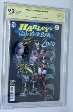 Harleys Lil Black Book 6 Cgc 9.2 Signed By Amanda Conner