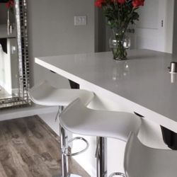 White Adjustable Barstools On Sale ‼️