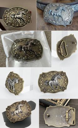 New western horse belt buckle 2.52x1.89