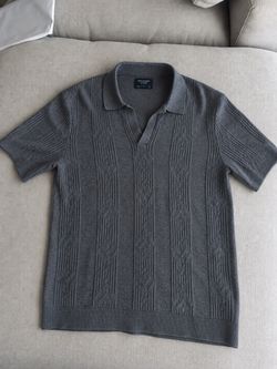 Abercrombie & Fitch Textured Polo Shirt Small