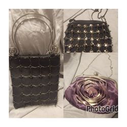 3 EVENING PURSES ALL IN EXCELLENT CONDITION 