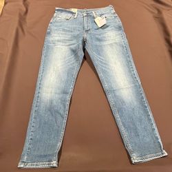 New Levi's 531 Athletic Slim Fit Jeans 33 x 30 Light Wash Flex Stretch Mens