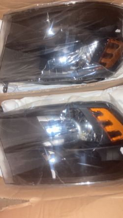 Dodge Ram Headlight Assemblies Blacked-Out Pair