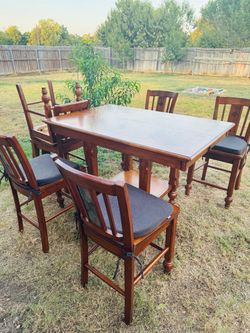 Counter Height Dining Table Set with 6 Chairs