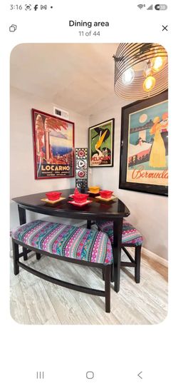 Lg bistro table 2 benches
