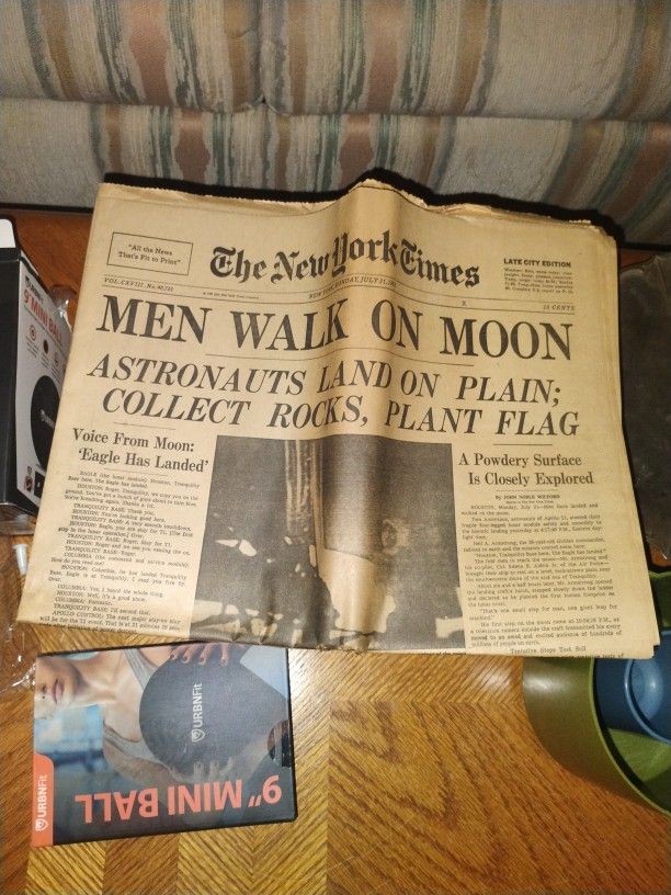 Men Walk On The Moon Monday July 21 1969 Paper