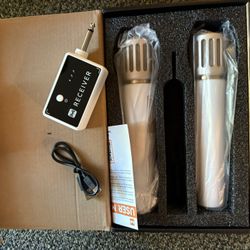 Echomussy Pink And White Wireless Microphones 