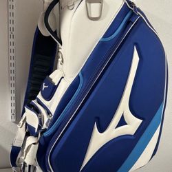 MIZUNO Professional Tour Golf Bag✨✨✨Blue White 🦠EXCELLENT CONDITION 