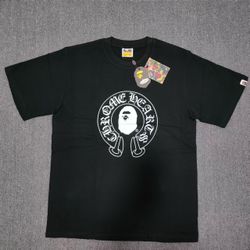 BAPE x CHROME HEARTS black t-shirt