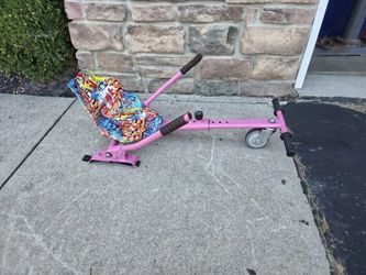 Hiboy HC-01 Hoverboard Go Kart Seat Attachment Pink Graffiti - Fits 6.5 8 10in Boards