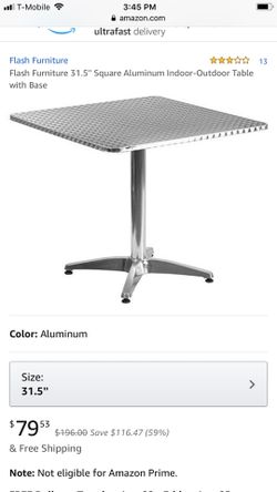 Aluminum table