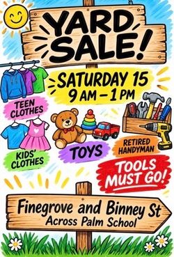 Yard sale with lots of stuff for very cheap !!