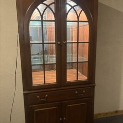 Lighted Curio Cabinets.