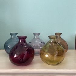 Vases- Various Colored Glass