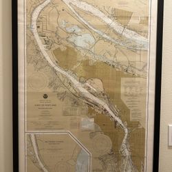 Sounding Chart. Downtown Portland And Vancouver 