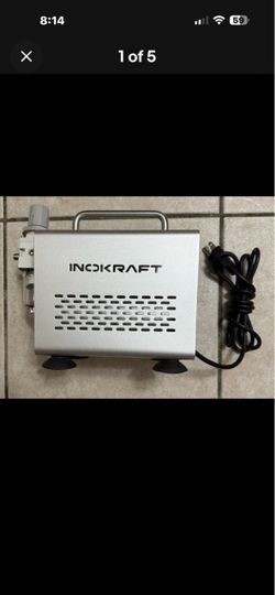 Airbrush 1/6 HP Quiet Air Compressor Only Gravity Airbrush Tested