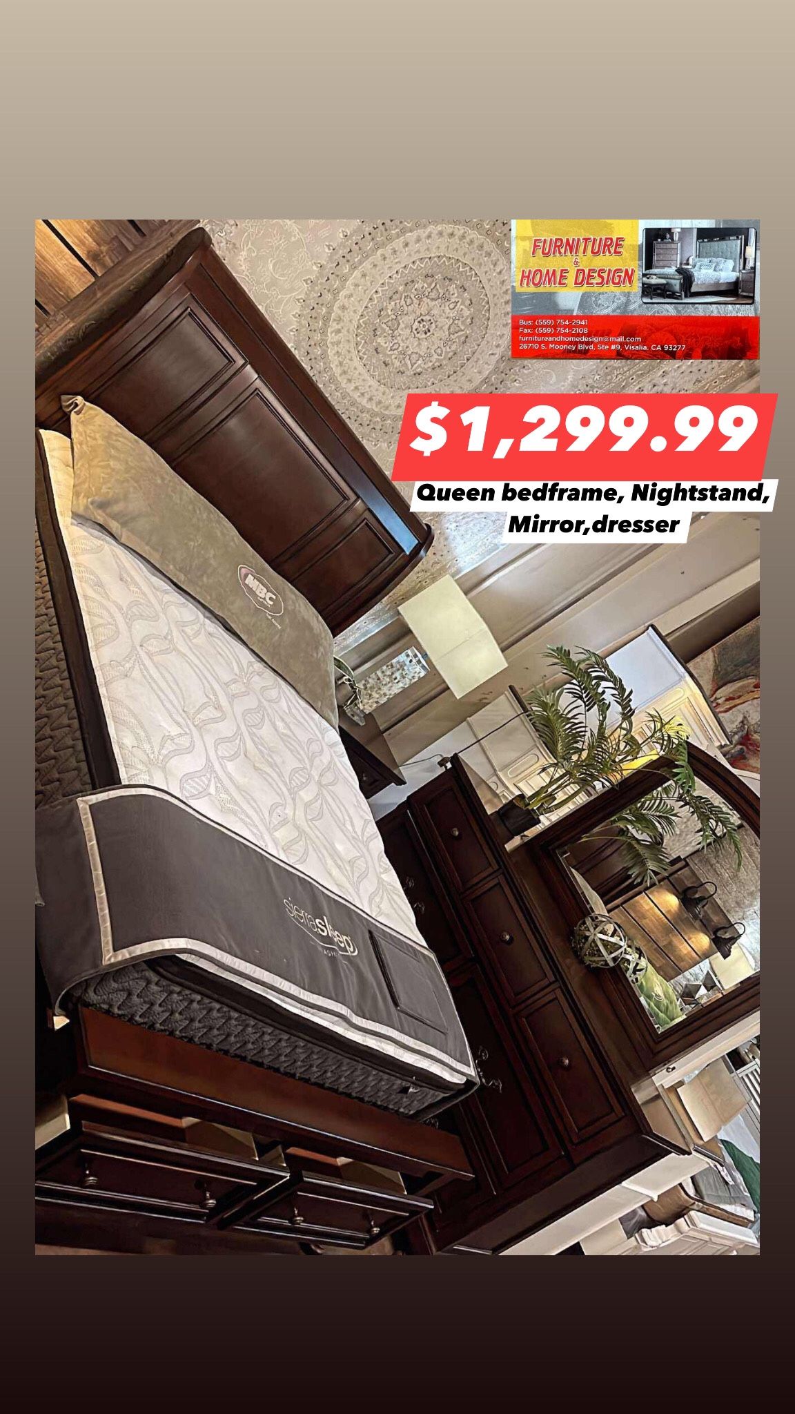 4pcs Queen Bedroom Set