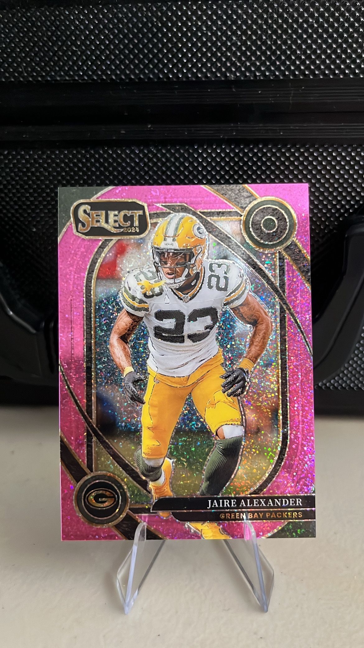 Jaire Alexander Select Pink Glitter /15 Packers Ravens