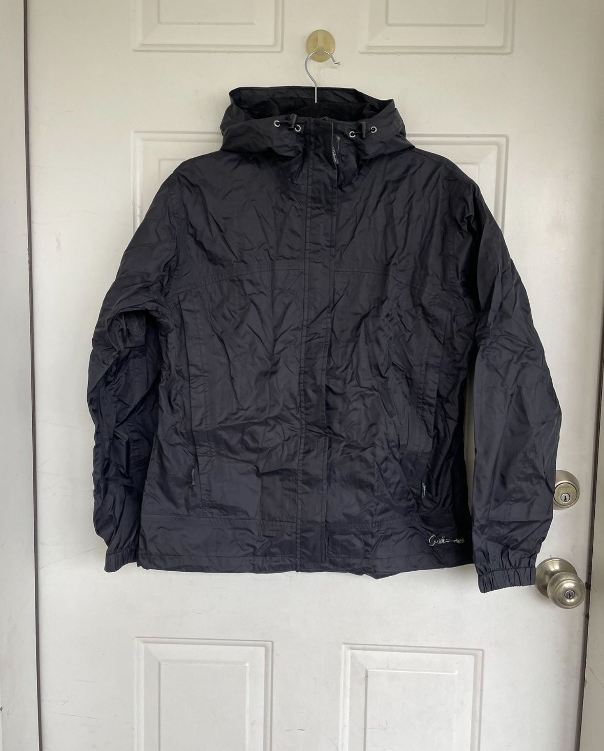 Gander Mountain Guide Series Black Jacket Windbreaker Rain Coat size M