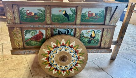 Vintage hand painted Costa Rican beverage cart