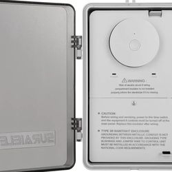 Suraielec WiFi Pool Timer, Outdoor Indoor Smart Switch, 40 AMP, 2HP, 120, 240, 277 VAC, Heavy Duty Pool Controller Light Timer Box for Pool Pump, Wate