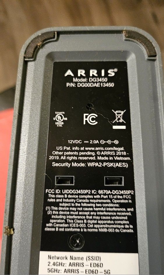 Arris DG3450 Modem