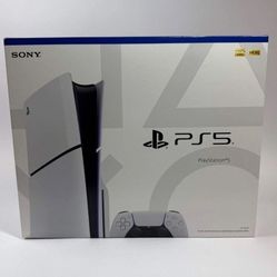 New Sony PlayStation 5 Slim Disc Edition PS5 1TB White Console Gaming System 