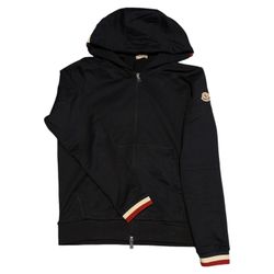 Navy Moncler Tricolour Trim Zip Up