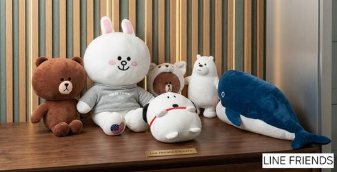 Cute Plushie Set (Includes 3 Line Friends Originals)
