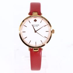 Kate Spade KSW9044 New York Women's Holland Red Leather Watch