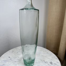 Vintage Hand Made In Spain Recycled Glass Vase 