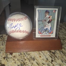 Michael Kopech Autograph Baseball And Card 