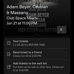 Adam Beyer @Club Space 6/21