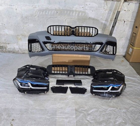 BMW G30 front Bumper facelift to M sport lci Headlights complete body kit conversion 2017 to 2023