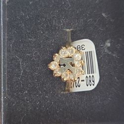 Gold "K" ring