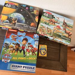 Kids Puzzle Bundle – Melissa & Doug, Paw Patrol, SpongeBob – Great Condition