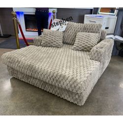 Light brown 2 arm chaise sofa - limited time offer