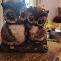 Vintage Mid Century Owl Planter