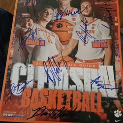 Clemson Tigers (REDUCED) 2023-24 Autographed Basketball Program