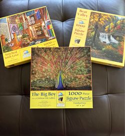 SunsOut 1000 Piece Jigsaw Puzzles - Bear Valley, Stitched with Love, The Big Boy