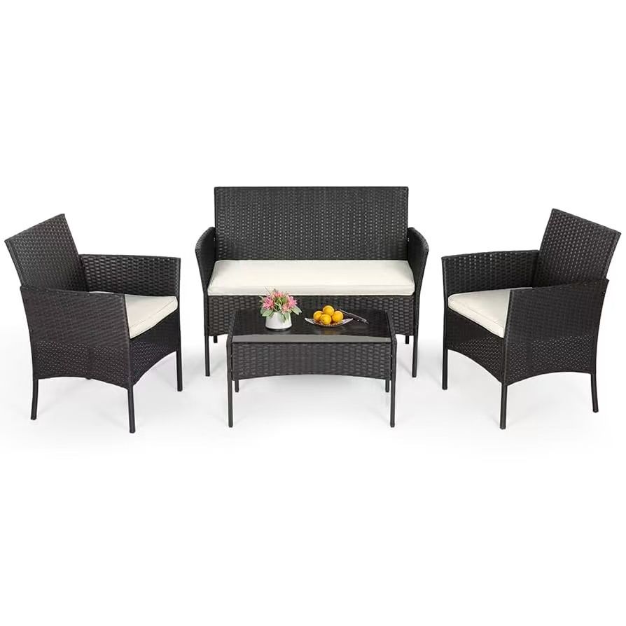 4-Piece Patio Furniture Set | Outdoor Wicker Furniture