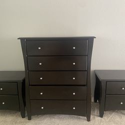 Dresser + 2 Nightstands Set