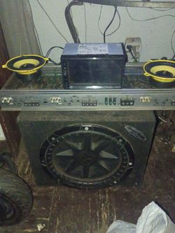 Touch screen Stereo,12inch subwoofer with a 6 channel Competition amplifier and all the cables