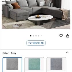 Seater Couch with Storage seats- Color Gray