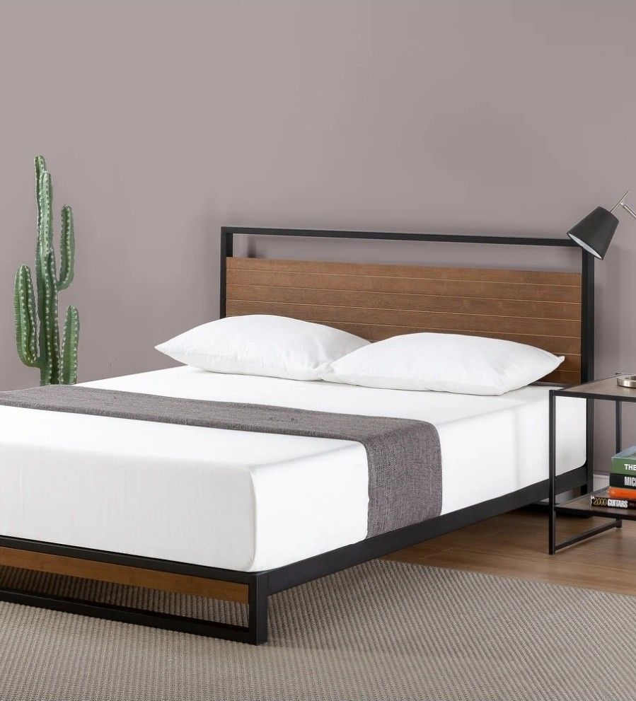 Zinus Bamboo And Metal Bed frame